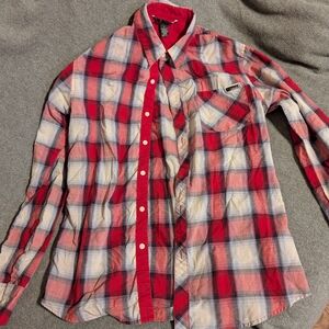 Classic Red Plaid Men's Button-Down Shirt